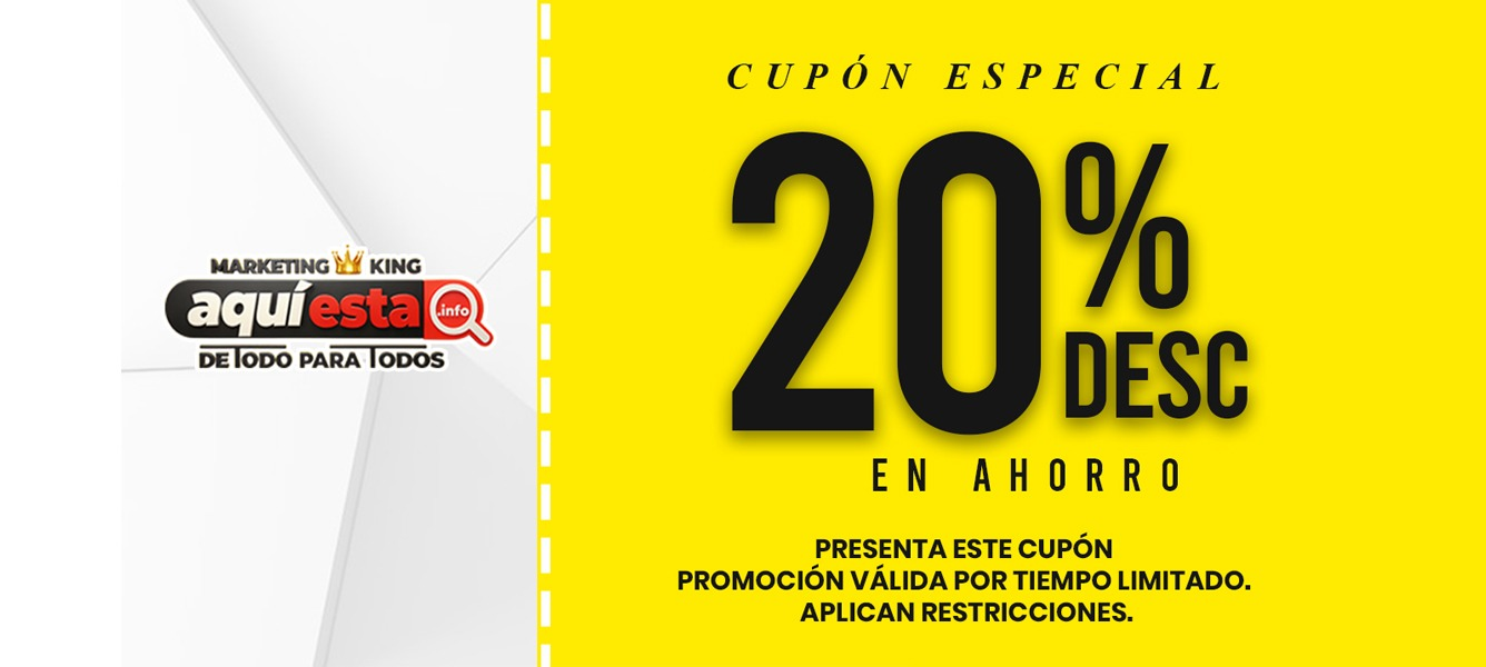 20% OFF para tu negocio